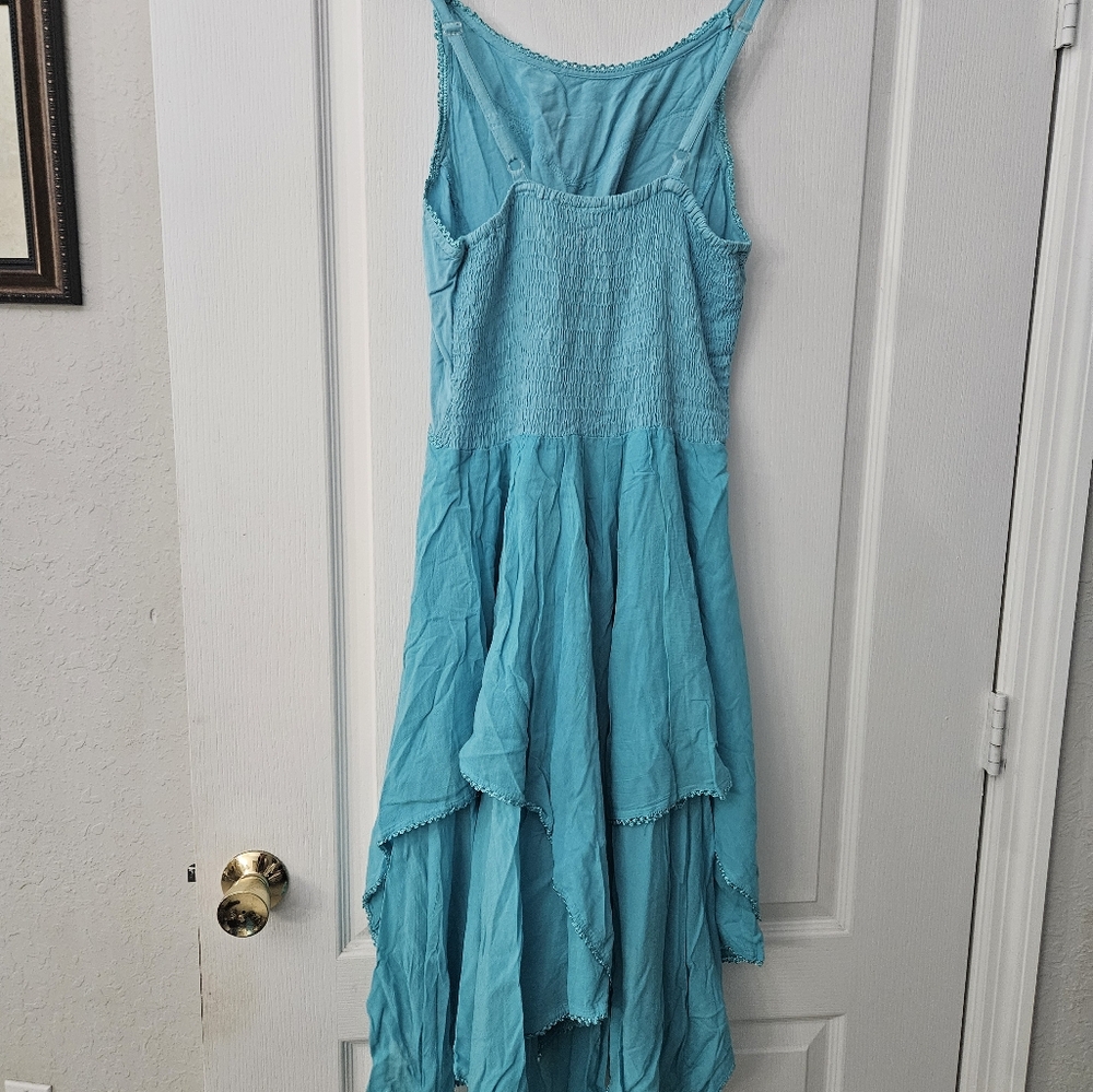 Sakkas Lady Mary Jacquard Corset Style Bodice  Handkerchief Hem Dress OS Plus sz - Picture 5 of 7